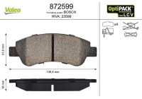 Brake Pad Set, disc brake 872599 Valeo