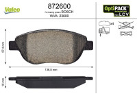 Brake Pad Set, disc brake 872600 Valeo
