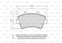 Brake Pad Set, disc brake 872613 Valeo