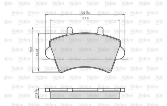 Brake Pad Set, disc brake 872613 Valeo