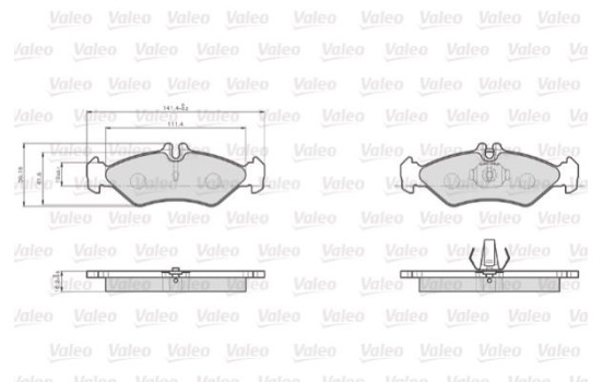 Brake Pad Set, disc brake 872621 Valeo