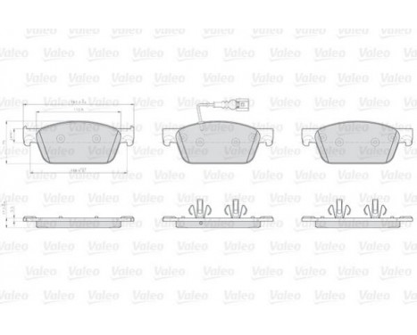Brake Pad Set, disc brake 872623 Valeo