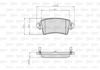 Brake Pad Set, disc brake 872669 Valeo