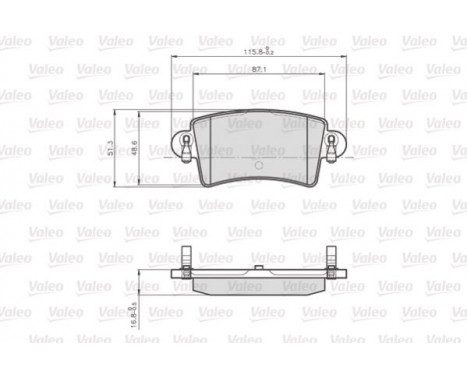 Brake Pad Set, disc brake 872669 Valeo