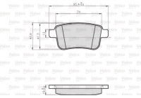 Brake Pad Set, disc brake 872692 Valeo