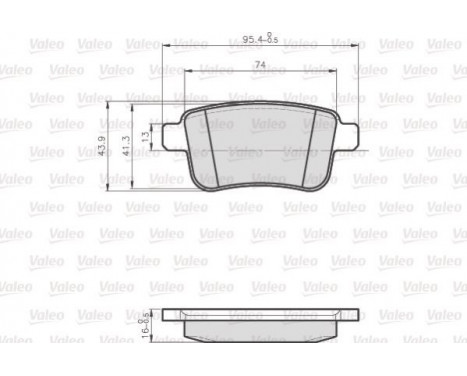 Brake Pad Set, disc brake 872692 Valeo