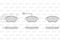 Brake Pad Set, disc brake 872705 Valeo