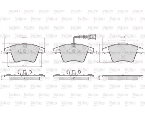 Brake Pad Set, disc brake 872746 Valeo