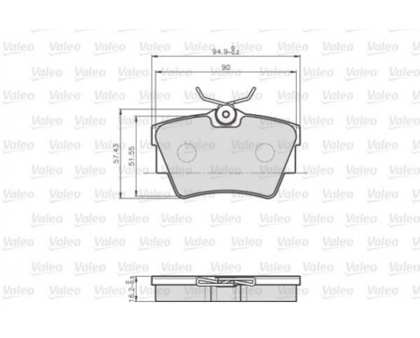 Brake Pad Set, disc brake 872748 Valeo