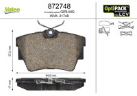 Brake Pad Set, disc brake 872748 Valeo