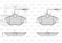 Brake Pad Set, disc brake 872801 Valeo