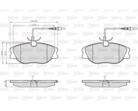 Brake Pad Set, disc brake 872801 Valeo