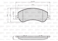 Brake Pad Set, disc brake 872816 Valeo