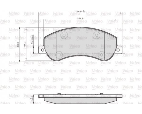 Brake Pad Set, disc brake 872816 Valeo