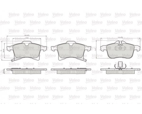 Brake Pad Set, disc brake 872832 Valeo