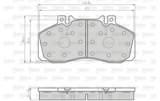 Brake Pad Set, disc brake 872835 Valeo