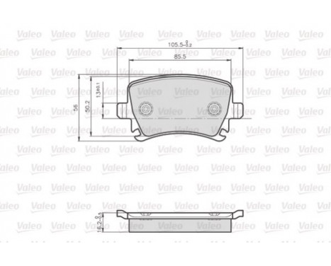 Brake Pad Set, disc brake 872914 Valeo