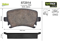 Brake Pad Set, disc brake 872914 Valeo
