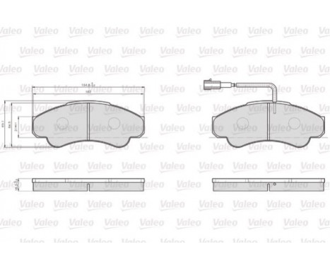 Brake Pad Set, disc brake 872919 Valeo