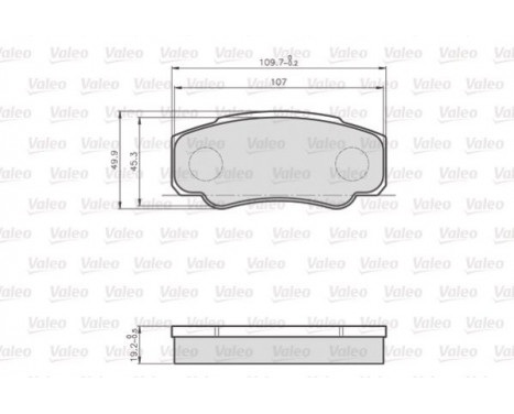 Brake Pad Set, disc brake 872921 Valeo