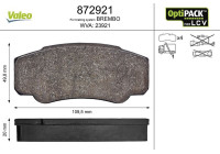 Brake Pad Set, disc brake 872921 Valeo