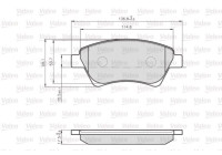 Brake Pad Set, disc brake 872930 Valeo