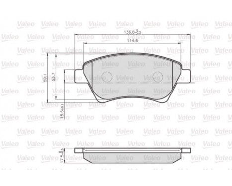 Brake Pad Set, disc brake 872930 Valeo