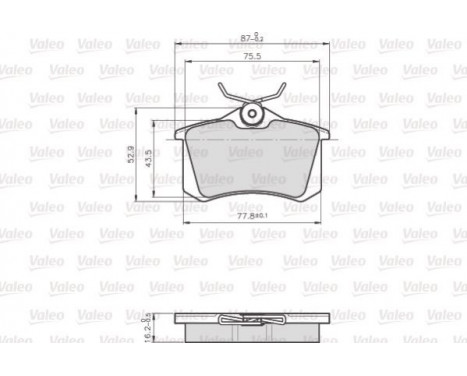 Brake Pad Set, disc brake 872960 Valeo