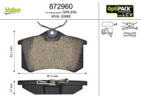 Brake Pad Set, disc brake 872960 Valeo