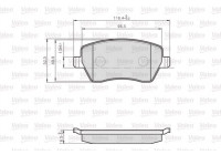 Brake Pad Set, disc brake 872973 Valeo