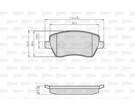 Brake Pad Set, disc brake 872973 Valeo