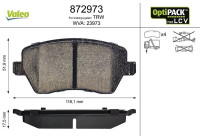Brake Pad Set, disc brake 872973 Valeo