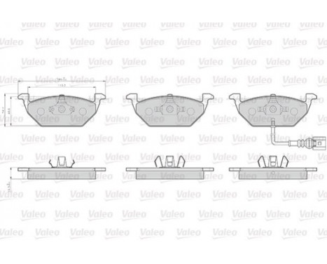 Brake Pad Set, disc brake 872974 Valeo