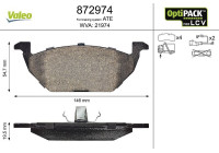 Brake Pad Set, disc brake 872974 Valeo