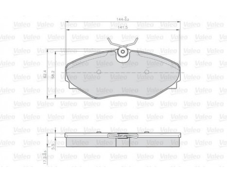 Brake Pad Set, disc brake 873099 Valeo