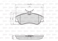 Brake Pad Set, disc brake 873124 Valeo
