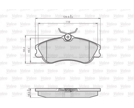 Brake Pad Set, disc brake 873124 Valeo