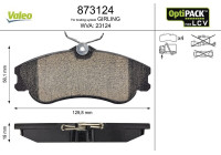 Brake Pad Set, disc brake 873124 Valeo
