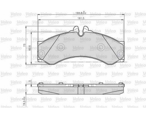 Brake Pad Set, disc brake 873153 Valeo