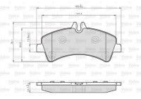 Brake Pad Set, disc brake 873190 Valeo
