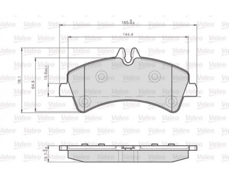 Brake Pad Set, disc brake 873190 Valeo