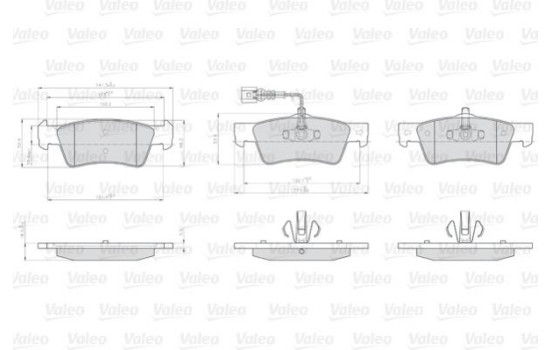 Brake Pad Set, disc brake 873367 Valeo