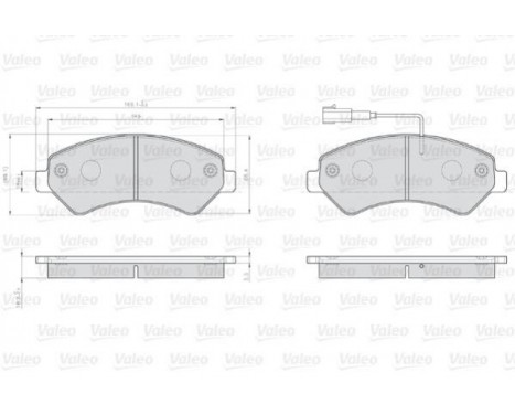 Brake Pad Set, disc brake 873466 Valeo