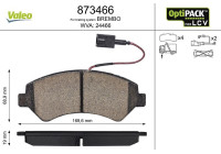 Brake Pad Set, disc brake 873466 Valeo