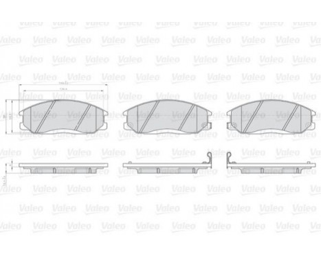 Brake Pad Set, disc brake 873569 Valeo