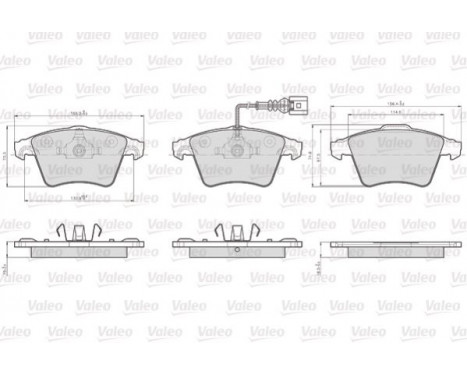 Brake Pad Set, disc brake 873746 Valeo