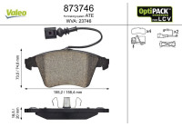 Brake Pad Set, disc brake 873746 Valeo