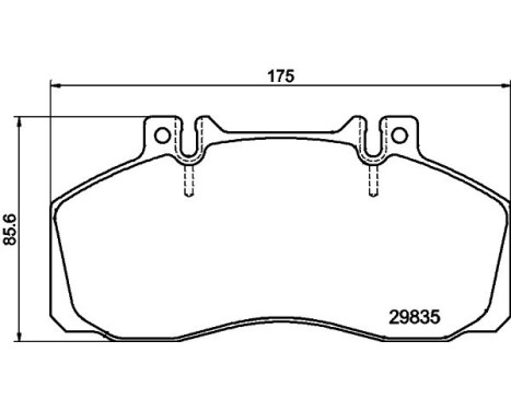 Brake pad set, disc brake 8DB 355 005-311 Hella, Image 4
