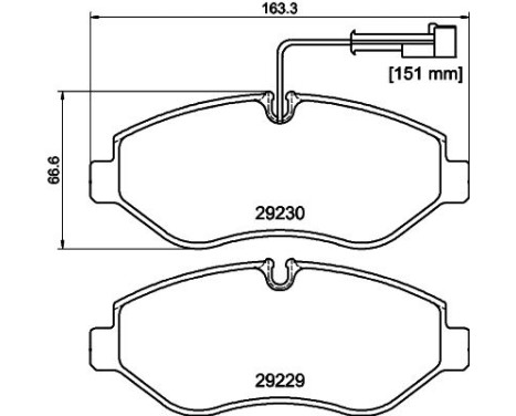 Brake Pad Set, disc brake 8DB 355 005-611 Hella, Image 4