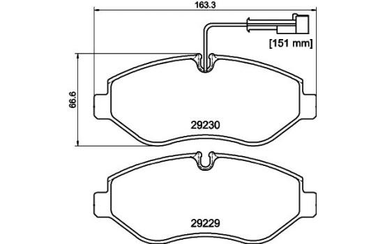 Brake Pad Set, disc brake 8DB 355 005-611 Hella, Image 4